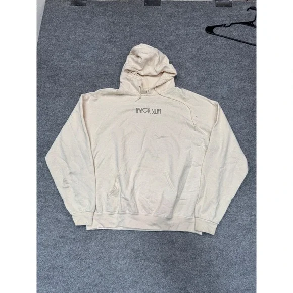 Taylor Swift The Eras Tour Hoodie XL Cream Beige Graphic Sweatshirt Merch - Picture 2 of 12